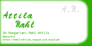 attila mahl business card